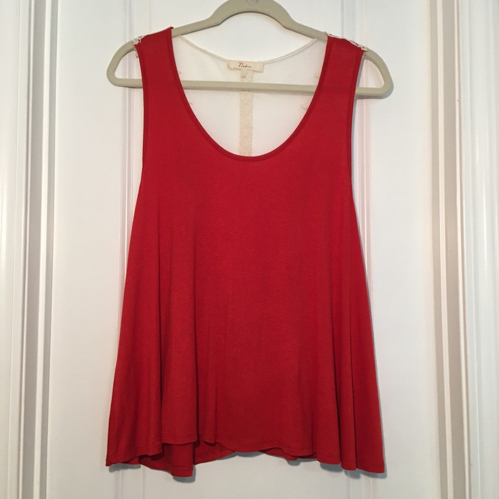 Beautiful Rust Colored Lace Top! - Picture 2 of 5